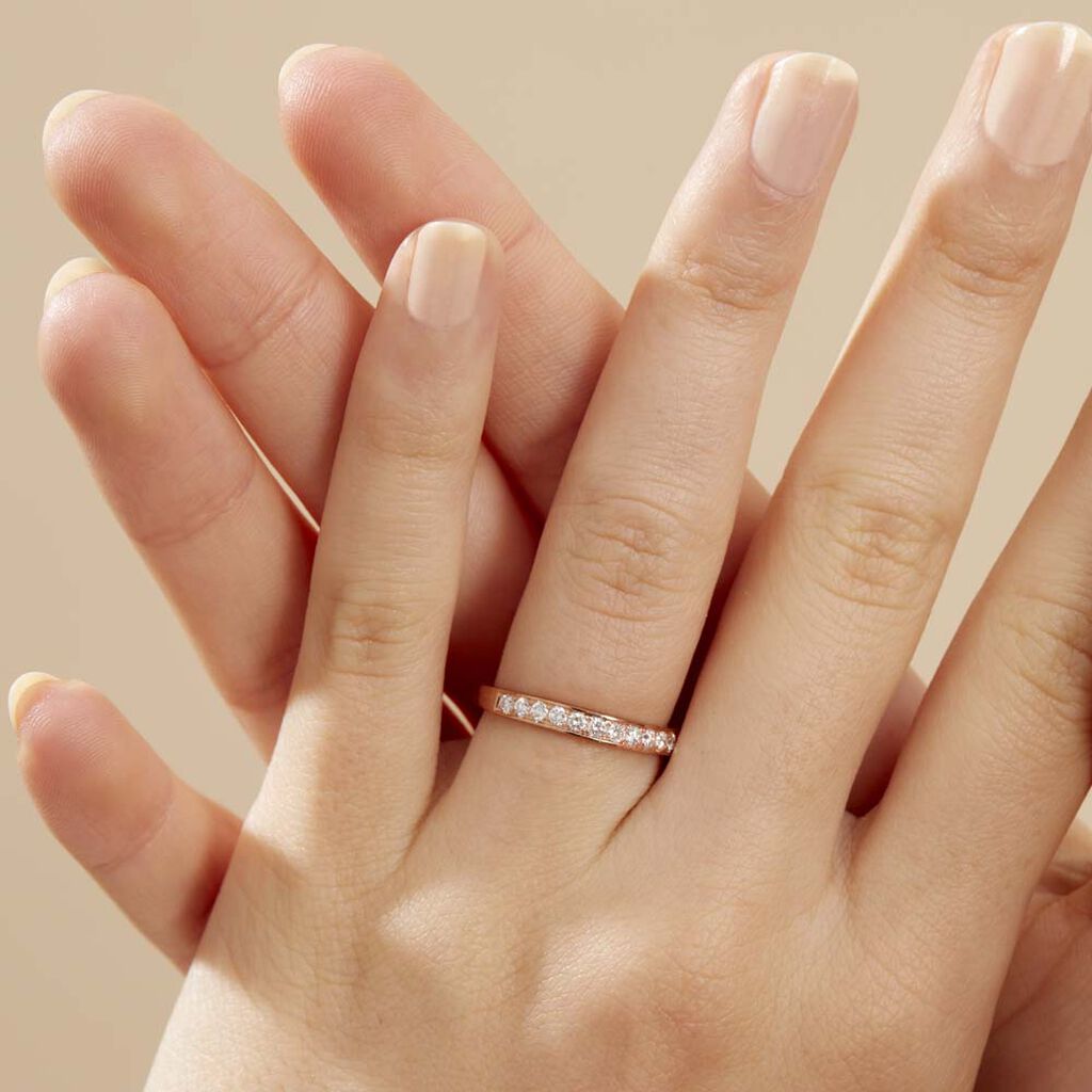 Alliance Rhea Or Rose Diamant - Alliances Femme | Histoire d’Or