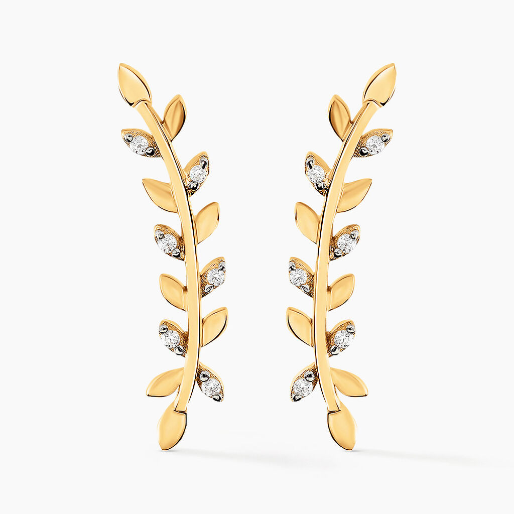 Bijoux D'oreilles Eloiza Or Jaune Oxyde De Zirconium - Ear cuffs Femme | Histoire d’Or