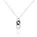 Collier Link Argent Blanc Céramique Et Oxyde De Zirconium - Colliers Femme | Histoire d’Or