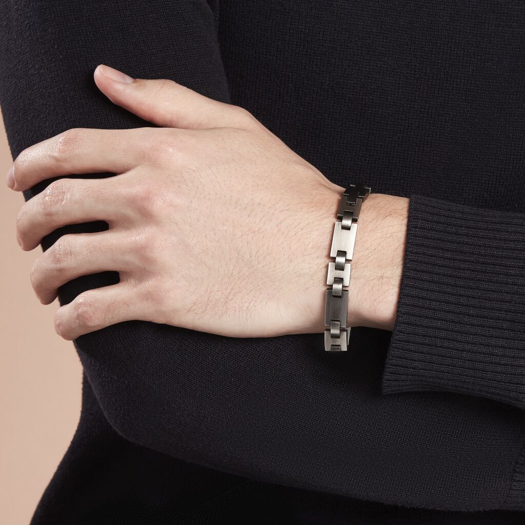 Bracelet Mica Acier Gris - Bracelets Homme | Histoire d’Or