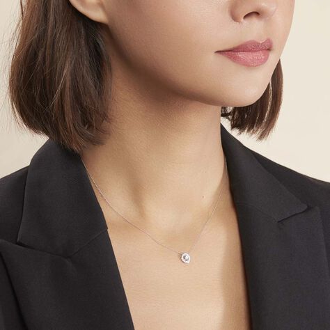 Collier Star Or Blanc Oxyde De Zirconium - Colliers Femme | Histoire d’Or