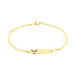 Bracelet Identité Euzebia Maille Chemin De Fer Or Jaune - Bracelets Communion Enfant | Histoire d’Or