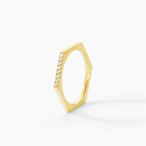 Bague Infini Pop Argent Jaune Oxyde De Zirconium - Bagues avec pierre Femme | Histoire d’Or