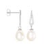 Boucles D'oreilles Pendantes Ludy Argent  Perle De Culture Et Oxyde - Boucles d'oreilles fantaisie Femme | Histoire d&rsquo;Or