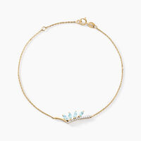 Bracelet Tiara Or Jaune Topaze Oxyde De Zirconium