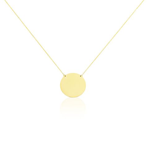 Collier Pastille Gravable Or Jaune - Cadeaux de naissance Femme | Histoire d’Or