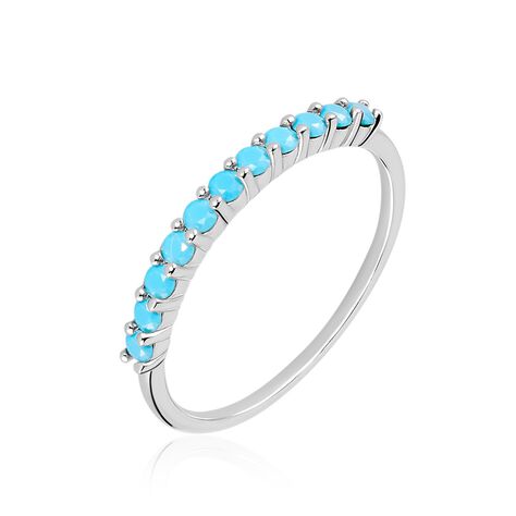 Bague Goddess Argent Blanc Turquoise - Bagues avec pierre Femme | Histoire d’Or