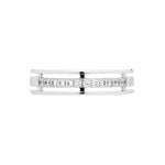 Alliance Serti Grains Ajoures Or Blanc Diamant - Alliances Unisex | Histoire d&rsquo;Or