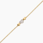 Bracelet Minie Argent Dor&eacute; A L'Or 750/1000 Oxyde De Zirconium - F&ecirc;te des m&egrave;res Femme | Histoire d&rsquo;Or