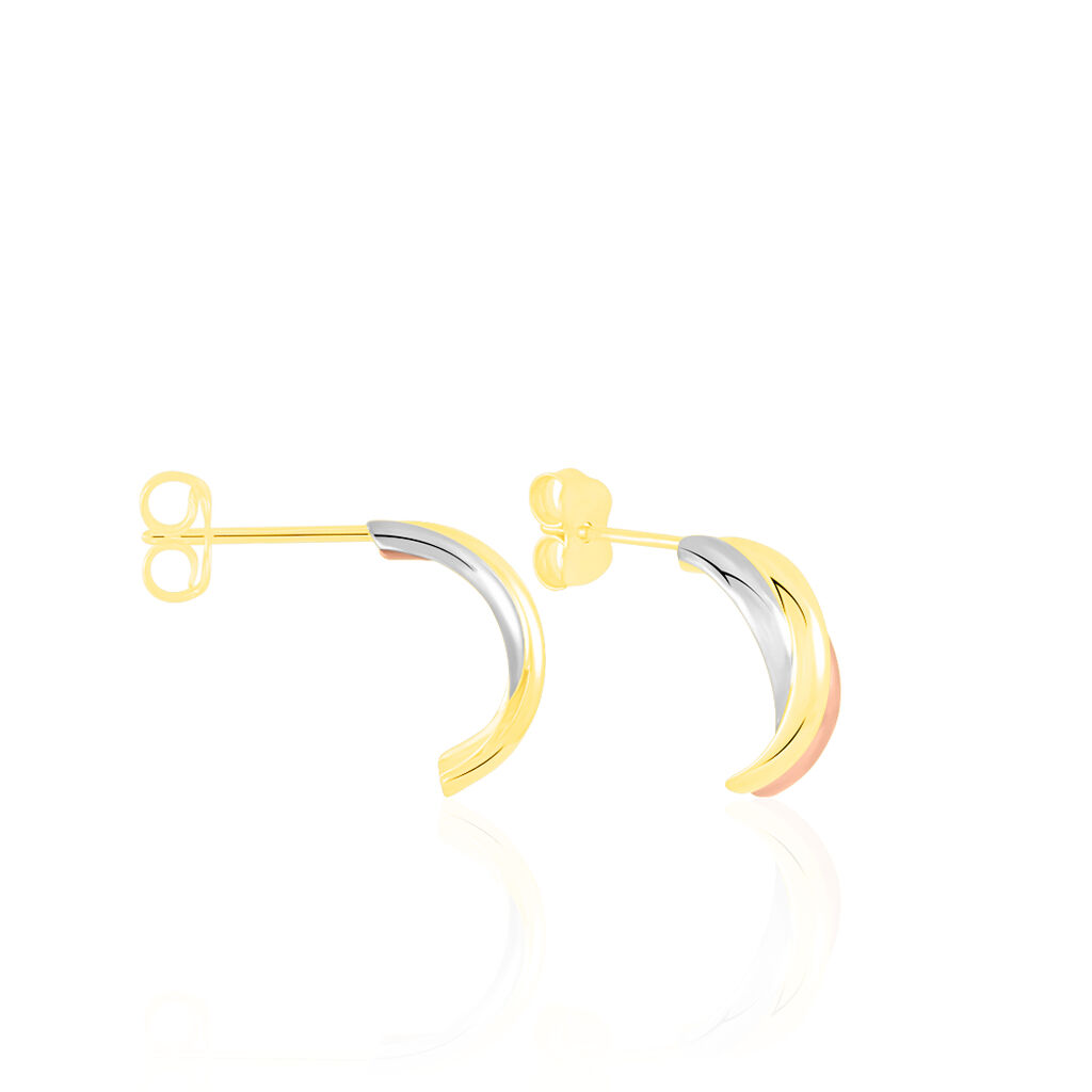 Créoles Igora Or Tricolore - Boucles d'oreilles créoles Femme | Histoire d’Or