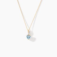 Collier Clothilde Or Jaune Topaze Oxyde De Zirconium