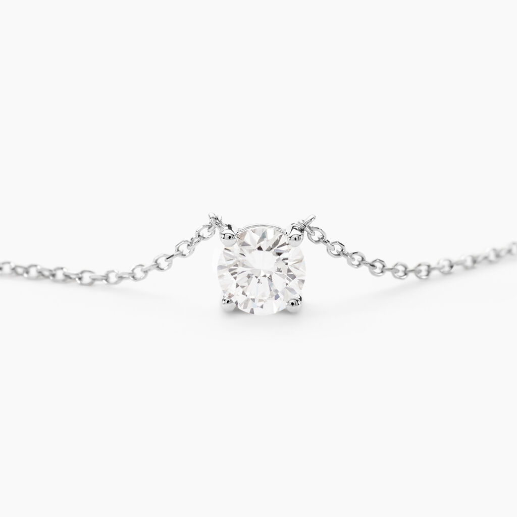 Collier Collection Aphrodite Or Blanc Diamant Synthetique - Colliers Femme | Histoire d&rsquo;Or