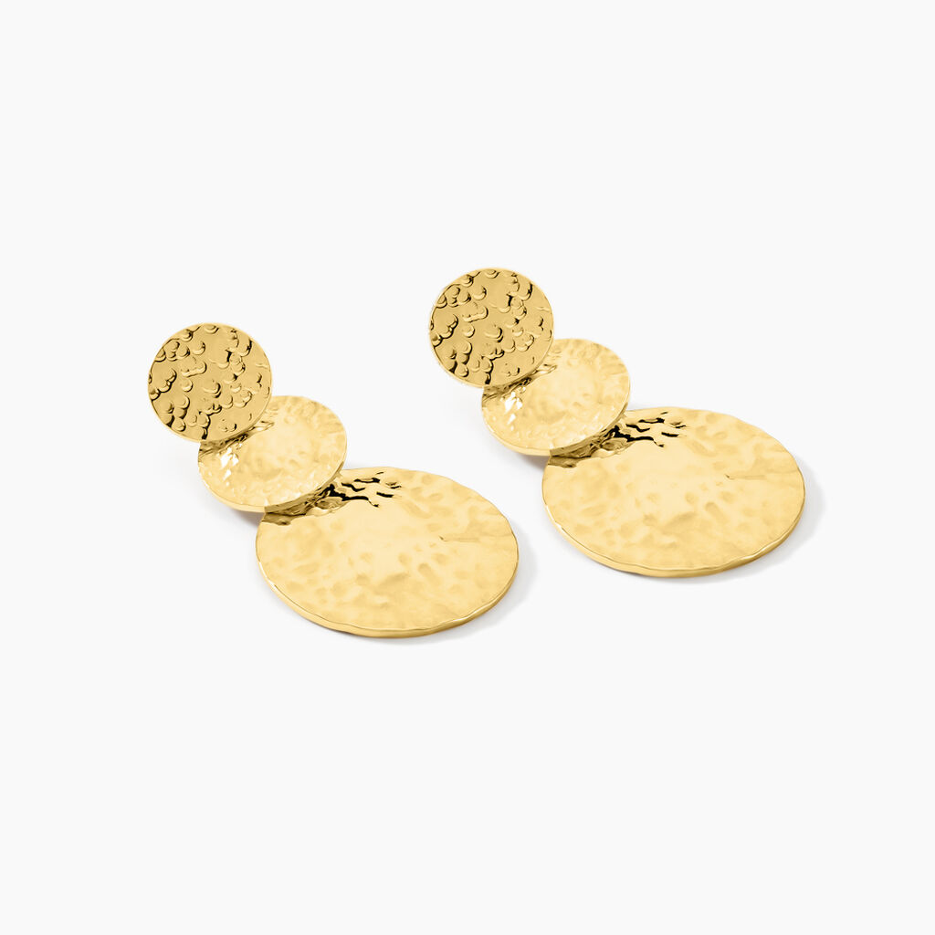 Boucles D'oreilles Pendantes Josephine Acier Doré - Boucles d'oreilles fantaisie Femme | Histoire d’Or