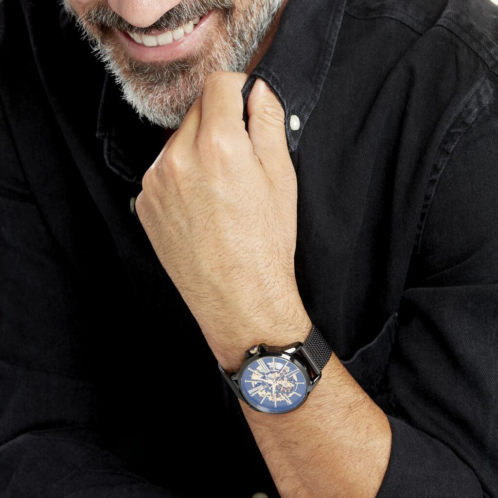 Montre Montignac Round Automatique Noir - Montres Homme | Histoire d’Or