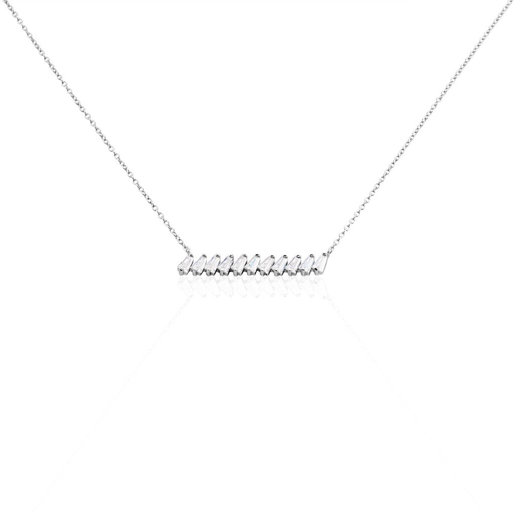 Collier Argent Blanc Joceius Oxydes De Zirconium - Colliers fantaisie Femme | Histoire d’Or