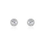 Boucles D'oreilles Puces Eternite Argent Blanc Oxyde De Zirconium - Boucles d'oreilles fantaisie Femme | Histoire d&rsquo;Or