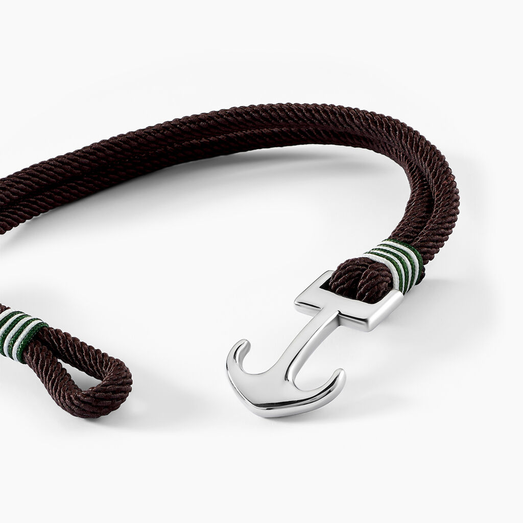 Bracelet Malo Acier Blanc - Bracelets cordon Homme | Histoire d&rsquo;Or
