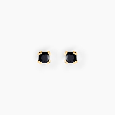 Boucles D'oreilles Puces Doreen Carre Or Jaune Oxyde De Zirconium - Clous d'oreilles Femme | Histoire d’Or
