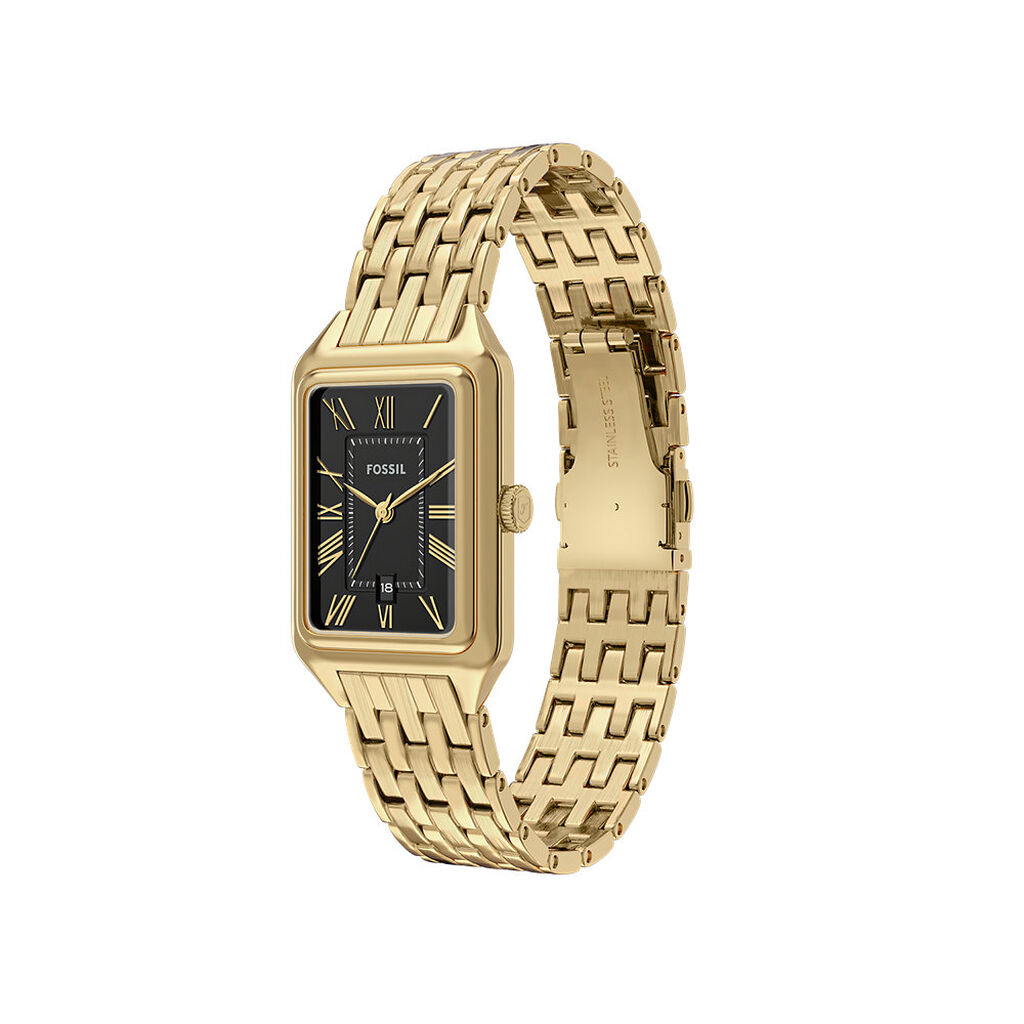 Montre Fossil Raquel Noir - Id&eacute;es cadeaux Femme | Histoire d&rsquo;Or