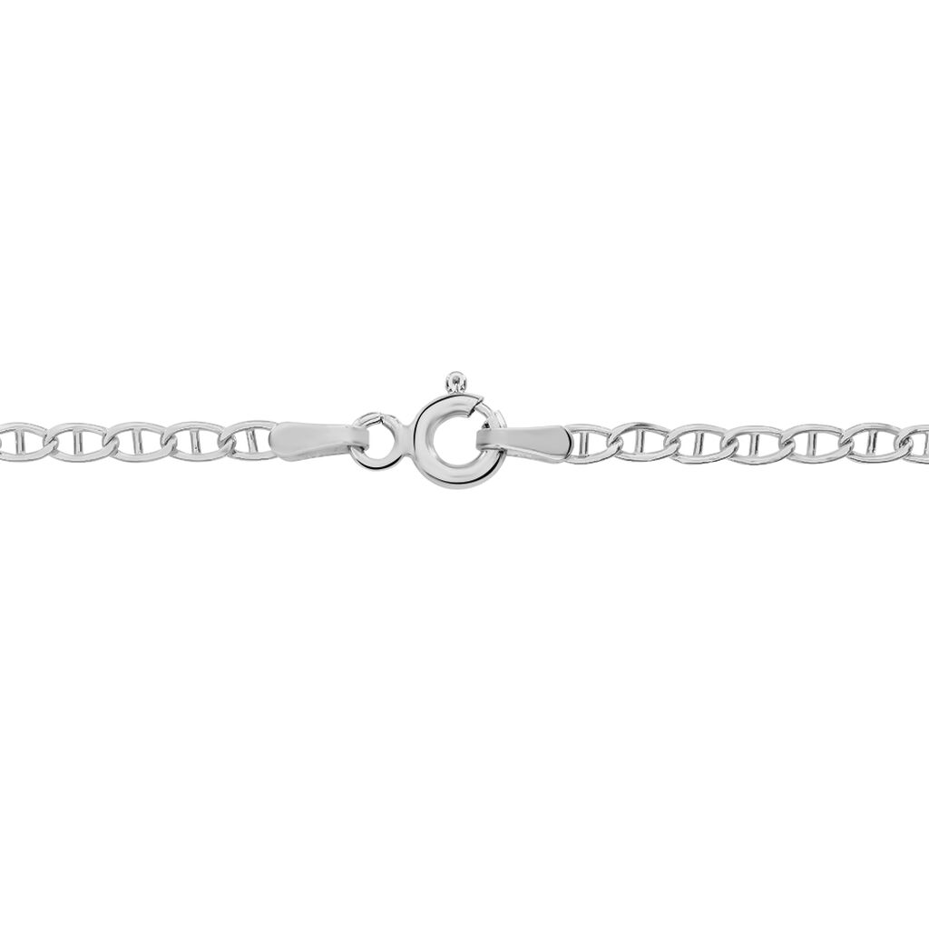 Chaîne Capucin Or Blanc Maille Marine Plate - Chaines Femme | Histoire d’Or