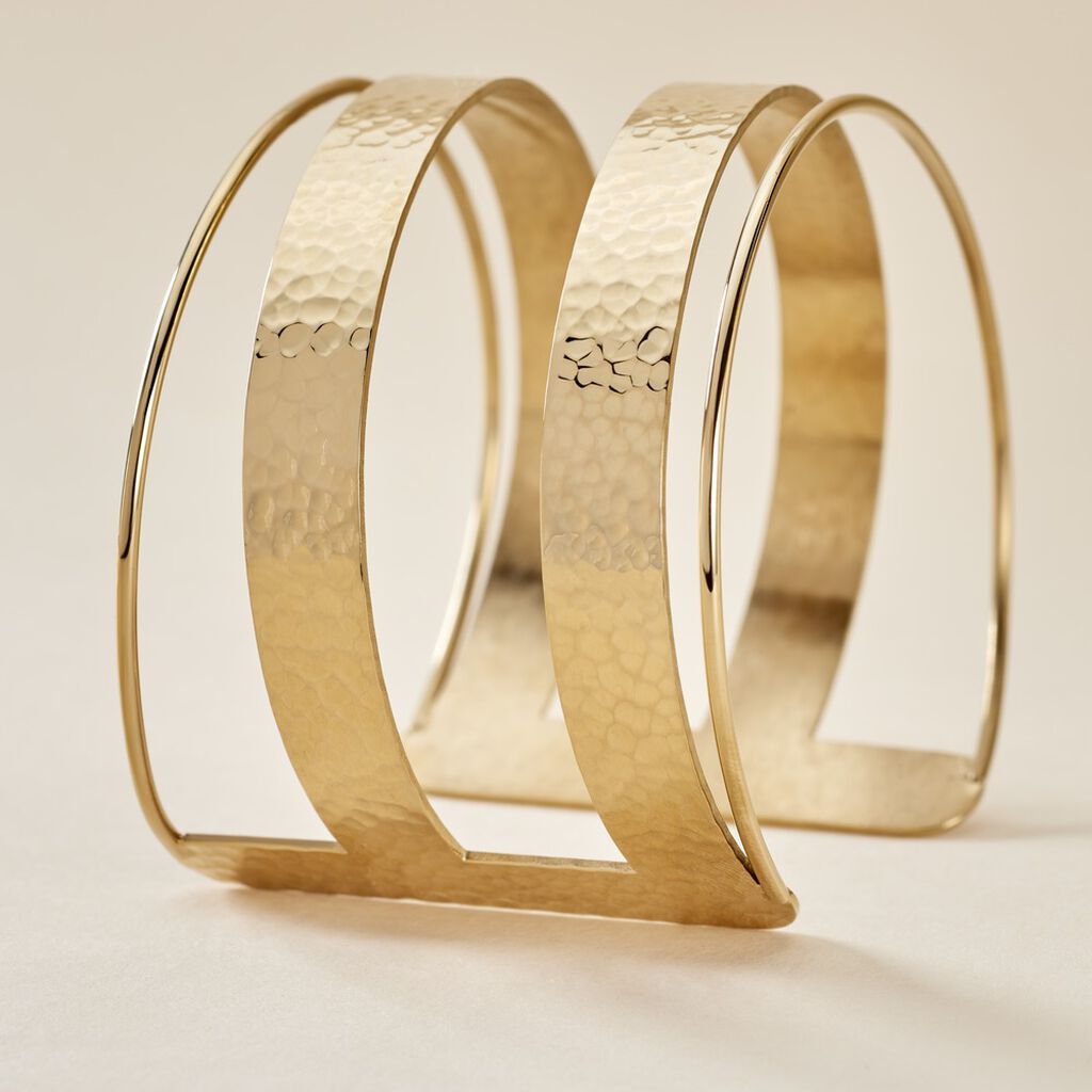 Bracelet Manchette Chita Acier Doré - Bracelets manchettes Femme | Histoire d’Or