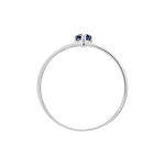 Bague Solitaire Goutte Or Blanc Saphir - Bagues solitaires Femme | Histoire d&rsquo;Or