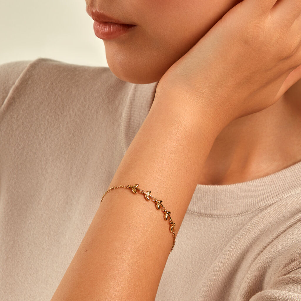 Bracelet Magaly Acier Jaune - Bijoux sans pierre Femme | Histoire d&rsquo;Or