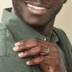 Bague Jonc Maewen Acier Blanc - Bagues fantaisie Homme | Histoire d&rsquo;Or