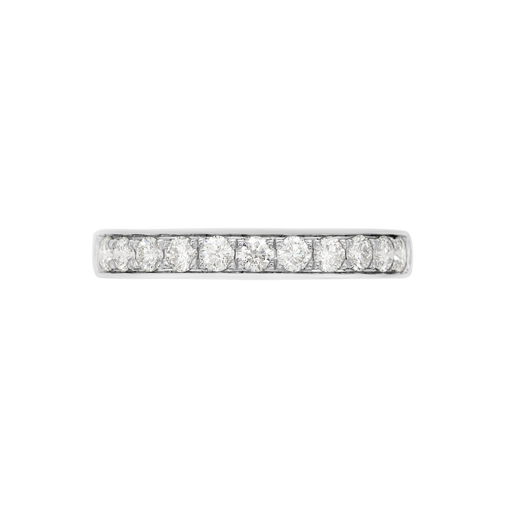 Demi Alliance Rhea Platine Blanc Diamant - Alliances Femme | Histoire d’Or