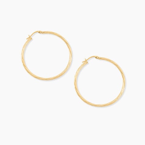 Créoles Youri Or Jaune - Boucles d'oreilles créoles Femme | Histoire d’Or