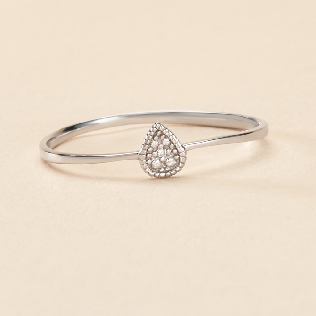 Bague Mon 1er Diamant Or Blanc Diamant - Bagues solitaires Femme | Histoire d’Or
