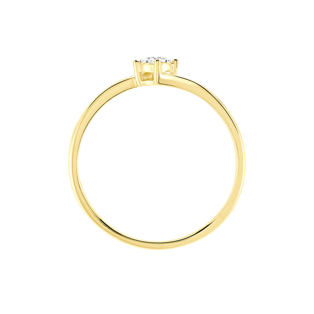 Bague Lysia Or Jaune Diamant - Bagues avec pierre Femme | Histoire d’Or