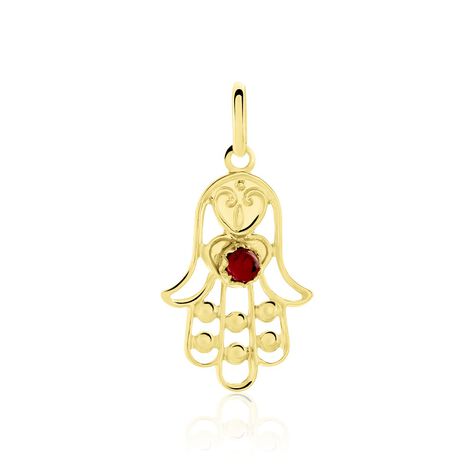 Pendentif Fatima Or Jaune Oxyde De Zirconium - Pendentifs Famille | Histoire d’Or