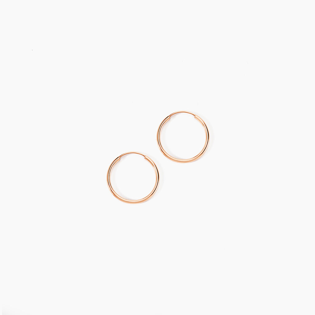 Créoles Dominae Or Rose - Boucles d'oreilles créoles Femme | Histoire d’Or