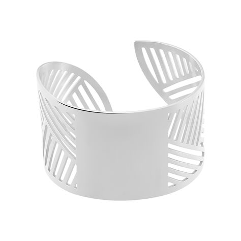 Bracelet Manchette Acier Blanc - Bracelets manchettes Femme | Histoire d’Or