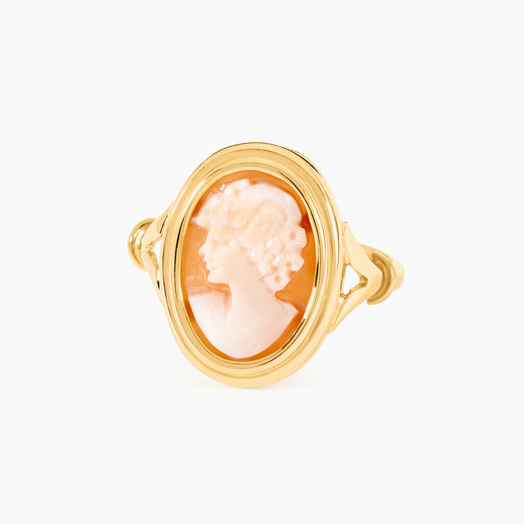 Bague Demetrios Or Jaune Cam&eacute;e - Bagues solitaires Femme | Histoire d&rsquo;Or