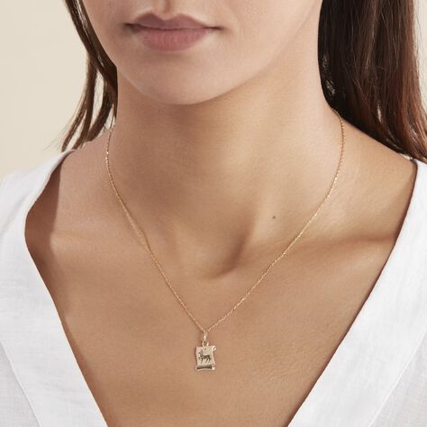 Pendentif Lamie Zodiaque Parchemin Or Jaune - Pendentifs Zodiaque Famille | Histoire d’Or
