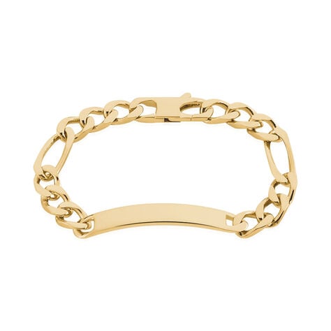 Bracelet Identit&eacute; Bixente Plaqu&eacute; Or Jaune - Gourmettes Homme | Histoire d&rsquo;Or