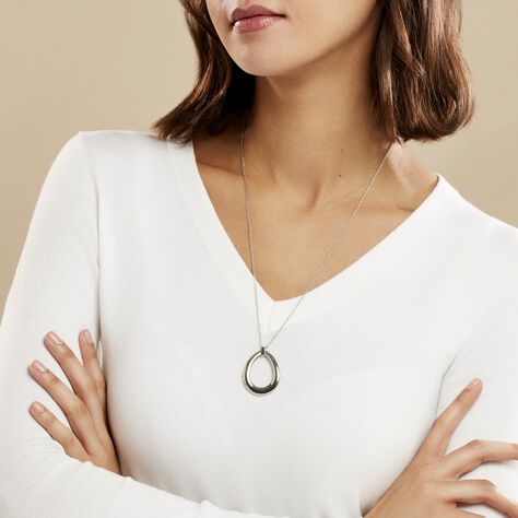 Collier Charlotte Acier Blanc - Sautoirs Femme | Histoire d’Or