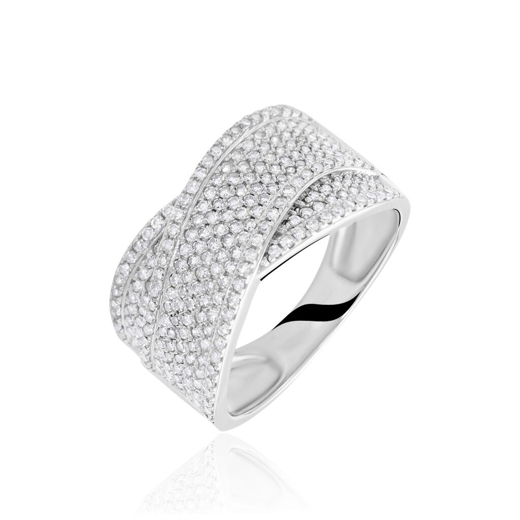 Bague Elyne Or Blanc Diamant - Bagues avec pierre Femme | Histoire d&rsquo;Or