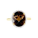 Bague Anna Or Jaune Quartz Et Oxyde De Zirconium - Bagues solitaires Femme | Histoire d&rsquo;Or