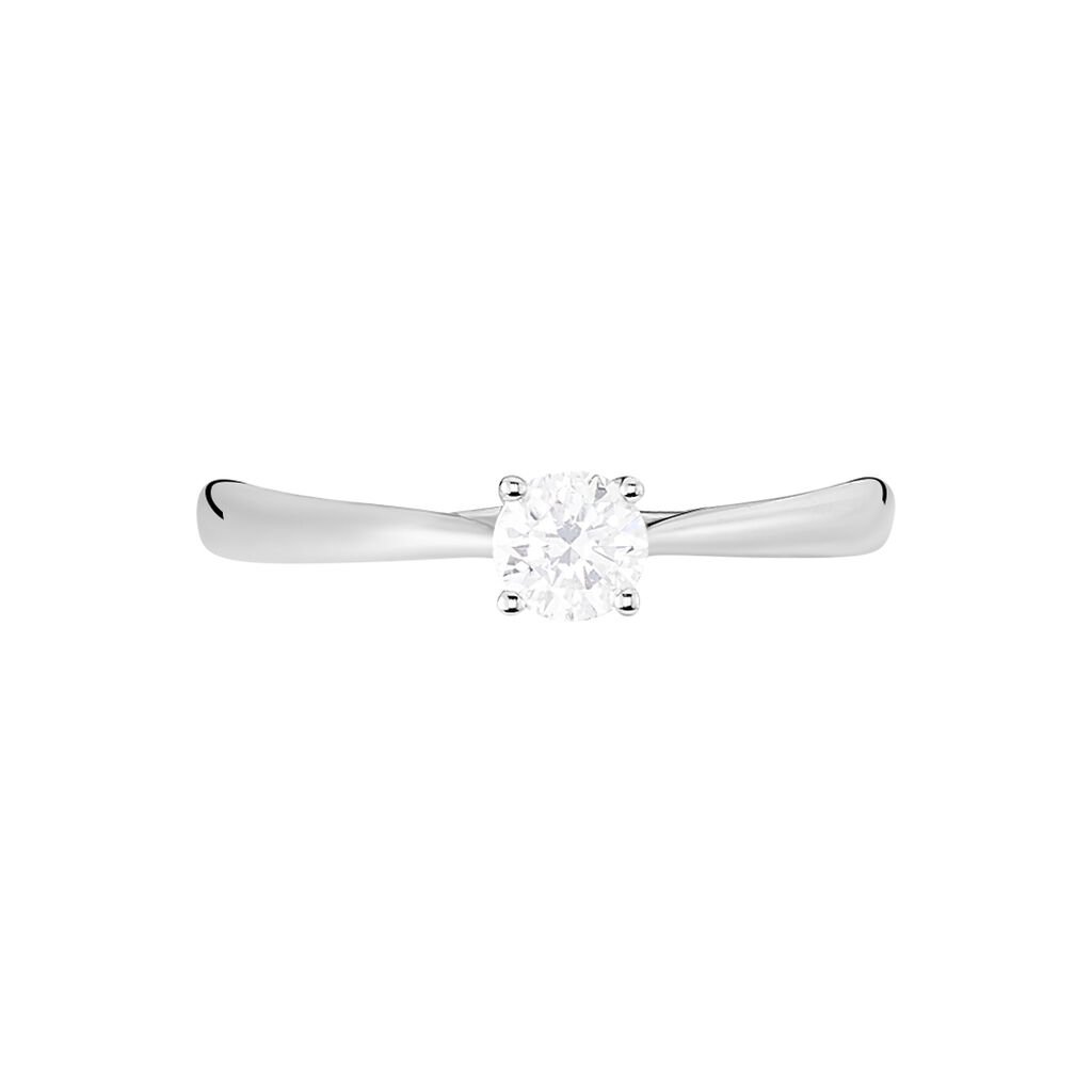 Bague Solitaire Victoria Or Blanc Diamant - Bagues solitaires Femme | Histoire d’Or
