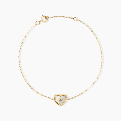 Bracelet Bronte Or Jaune Nacre Diamant - Bracelets Femme | Histoire d&rsquo;Or