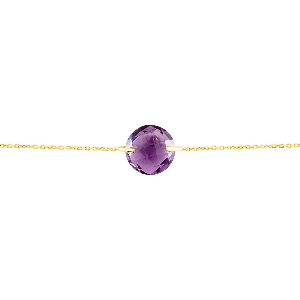 Bracelet Ludmille Or Jaune Amethyste - Bracelets Femme | Histoire d&rsquo;Or
