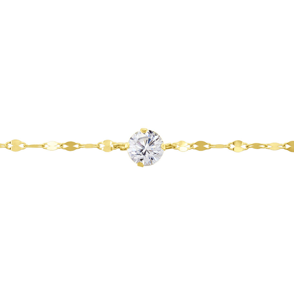 Bracelet Or Jaune Luminae Oxyde De Zirconium - Bracelets Femme | Histoire d’Or