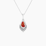 Collier Argent Blanc Doralyn Ambre - Colliers Femme | Histoire d&rsquo;Or