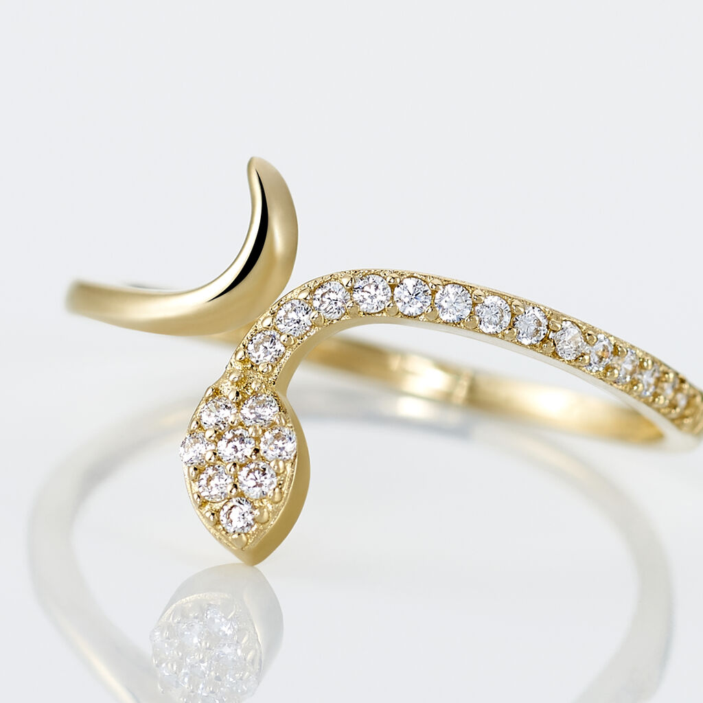 Bague Sabinka Or Jaune Oxyde De Zirconium - Bagues avec pierre Femme | Histoire d&rsquo;Or
