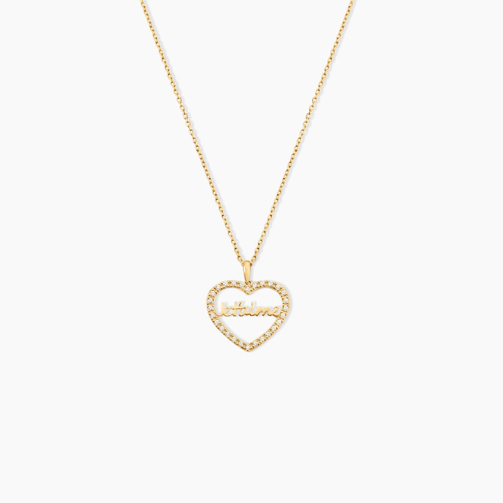 Pendentif Or Jaune Derry Oxyde De Zirconium - Pendentifs Femme | Histoire d’Or