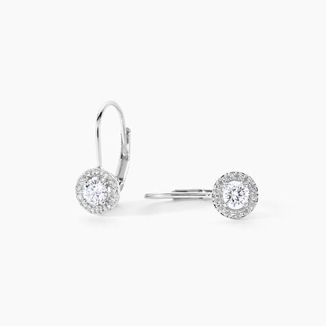 Boucles D'oreilles Pendantes Or Blanc Pauliina Diamants - Boucles d'oreilles pendantes Femme | Histoire d&rsquo;Or