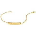 Bracelet Identit&eacute; Gaspardine Maille For&ccedil;at Or Jaune - Bracelets Communion Enfant | Histoire d&rsquo;Or